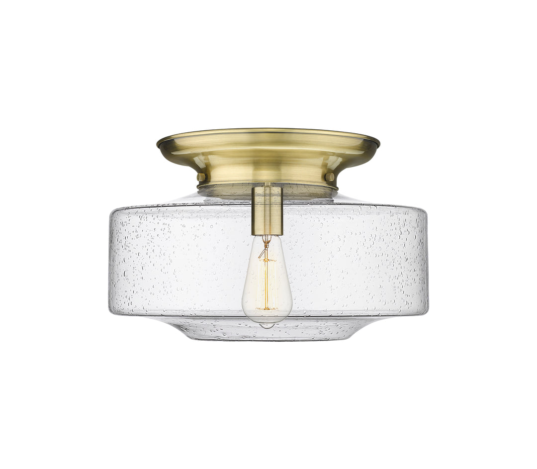 Innovations Lighting Bridgeton 16" Flush Mount Ceiling Flush Mounts Innovations Lighting Antique Brass Seedy ; Glass Type: Seedy 