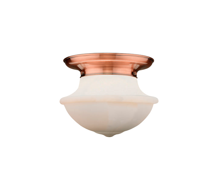 Innovations Lighting Oxford 12" Flush Mount - Antique Copper Ceiling Flush Mounts Innovations Lighting Matte White ; Glass Type: Frosted  