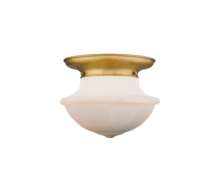 Innovations Lighting Oxford 12" Flush Mount - Brushed Brass Ceiling Flush Mounts Innovations Lighting Matte White ; Glass Type: Frosted  