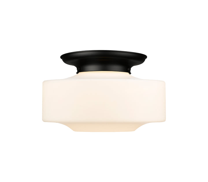 Innovations Lighting Bridgeton 16" Flush Mount Ceiling Flush Mounts Innovations Lighting Matte Black Matte White ; Glass Type: Frosted 