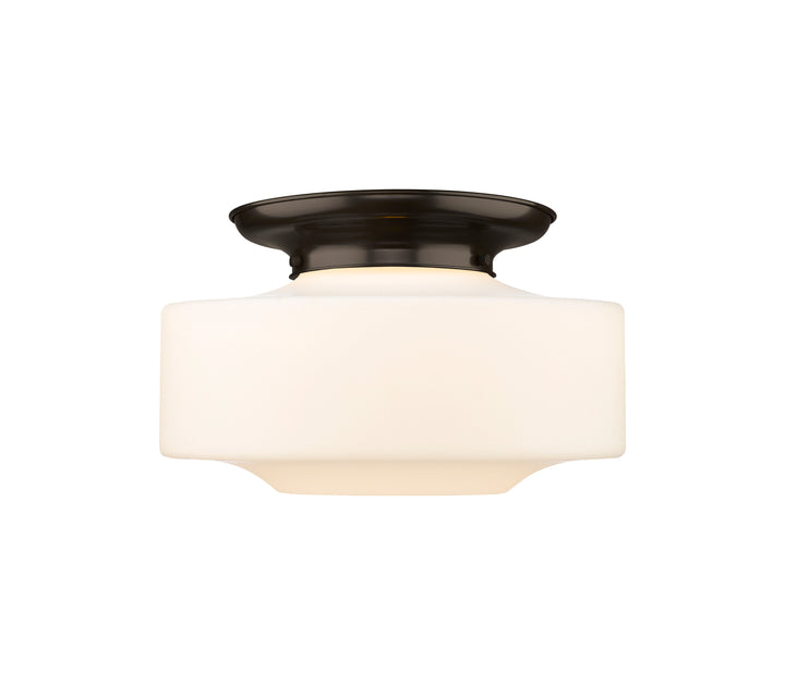 Innovations Lighting Bridgeton 16" Flush Mount Ceiling Flush Mounts Innovations Lighting Oil Rubbed Bronze Matte White ; Glass Type: Frosted 