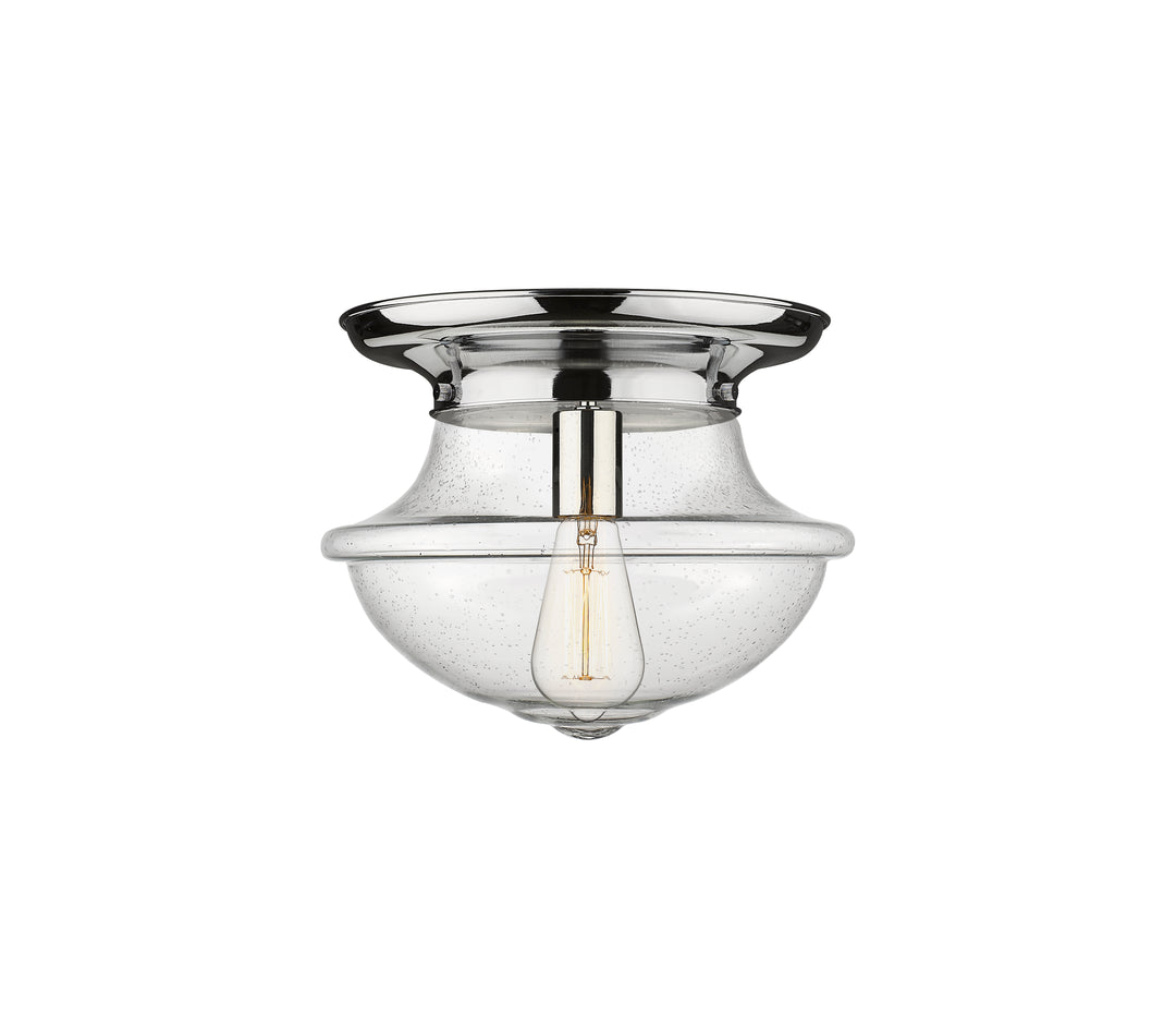 Innovations Lighting Oxford 12" Flush Mount - Polished Chrome Ceiling Flush Mounts Innovations Lighting Seedy ; Glass Type: Seeded  