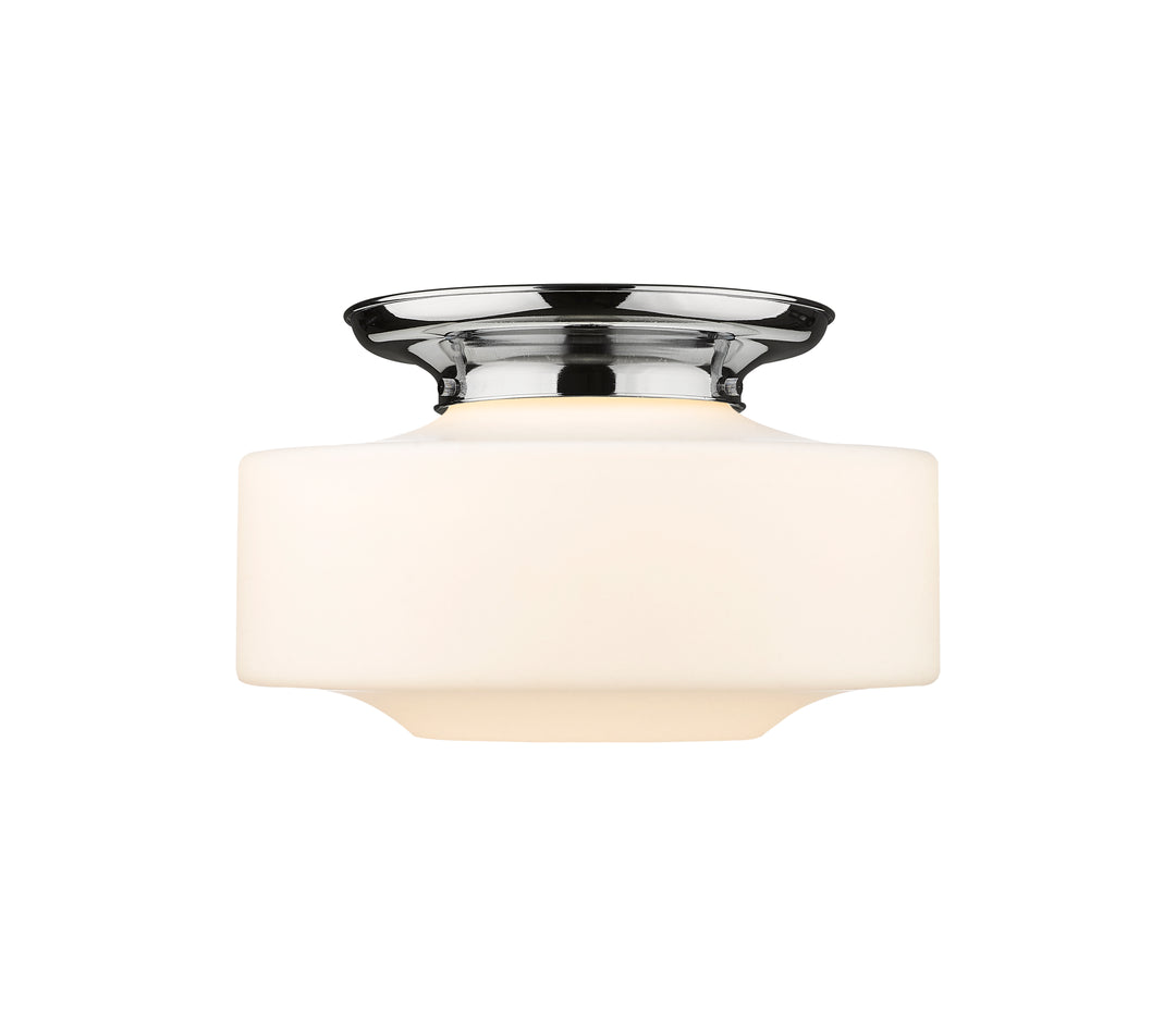 Innovations Lighting Bridgeton 16" Flush Mount Ceiling Flush Mounts Innovations Lighting Polished Chrome Matte White ; Glass Type: Frosted 