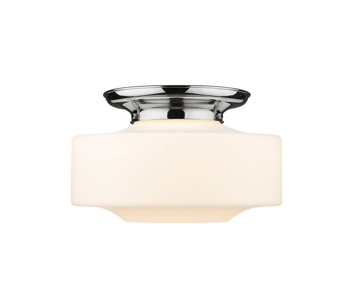 Innovations Lighting Bridgeton 16" Flush Mount Ceiling Flush Mounts Innovations Lighting Polished Chrome Matte White ; Glass Type: Frosted 