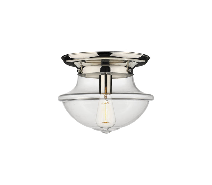 Innovations Lighting Oxford 12" Flush Mount - Polished Nickel Ceiling Flush Mounts Innovations Lighting Clear ; Glass Type: Transparent  