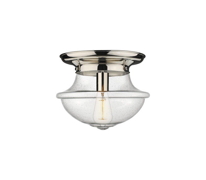 Innovations Lighting Oxford 12" Flush Mount - Polished Nickel Ceiling Flush Mounts Innovations Lighting Seedy ; Glass Type: Seeded  