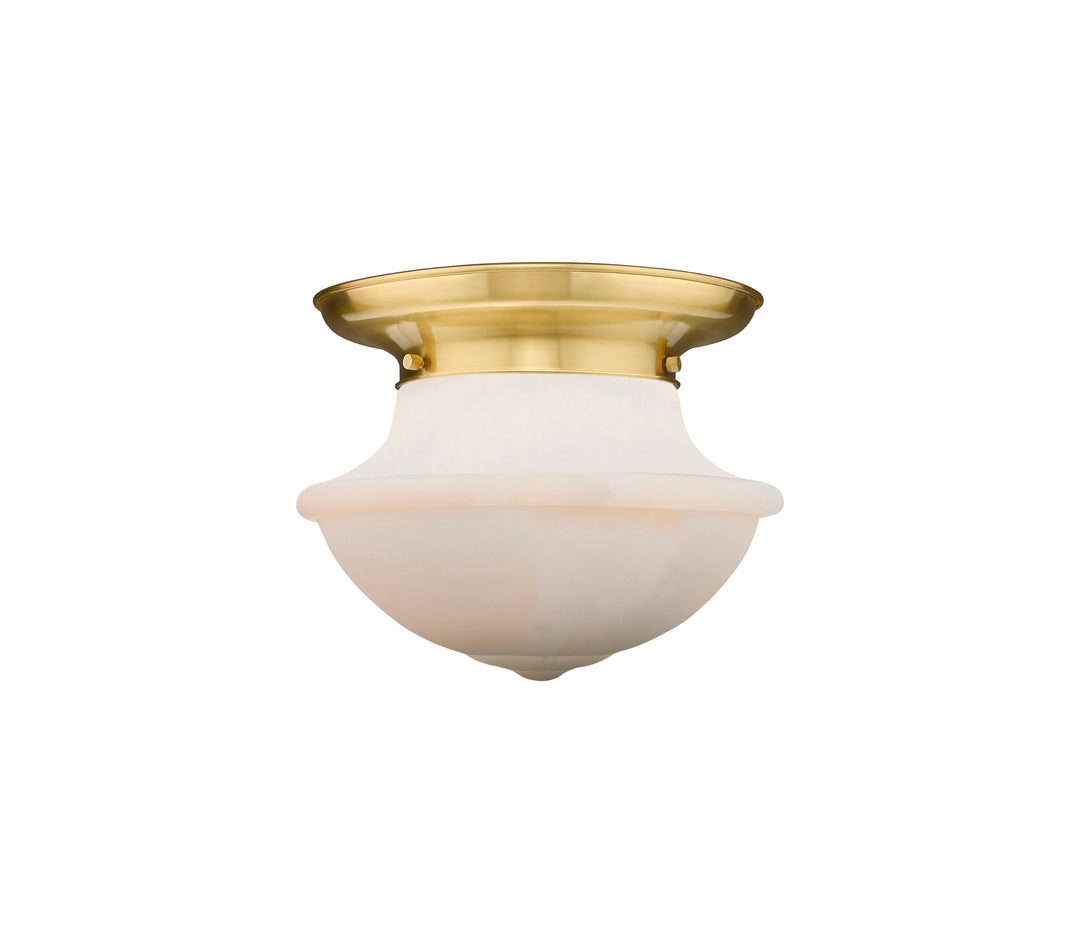 Innovations Lighting Oxford 12" Flush Mount - Satin Gold Ceiling Flush Mounts Innovations Lighting Matte White ; Glass Type: Frosted  