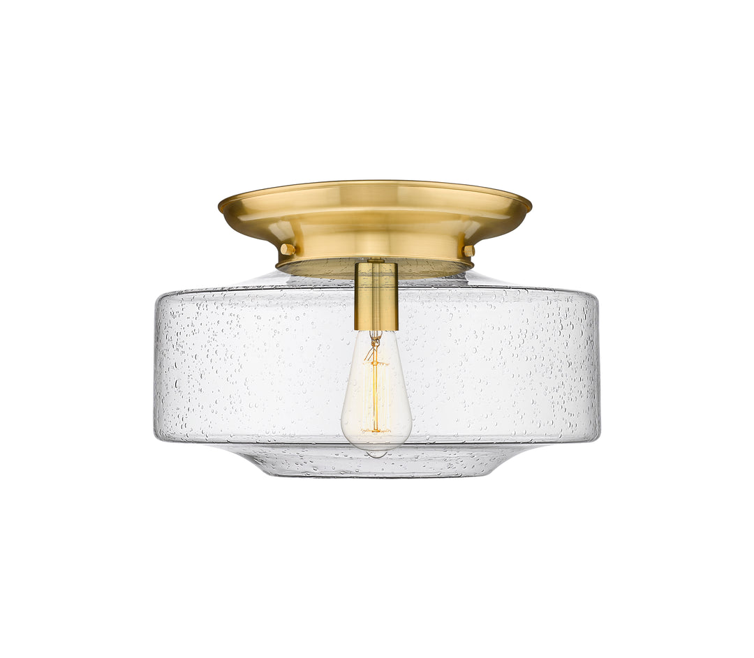 Innovations Lighting Bridgeton 16" Flush Mount Ceiling Flush Mounts Innovations Lighting Satin Gold Seedy ; Glass Type: Seedy 