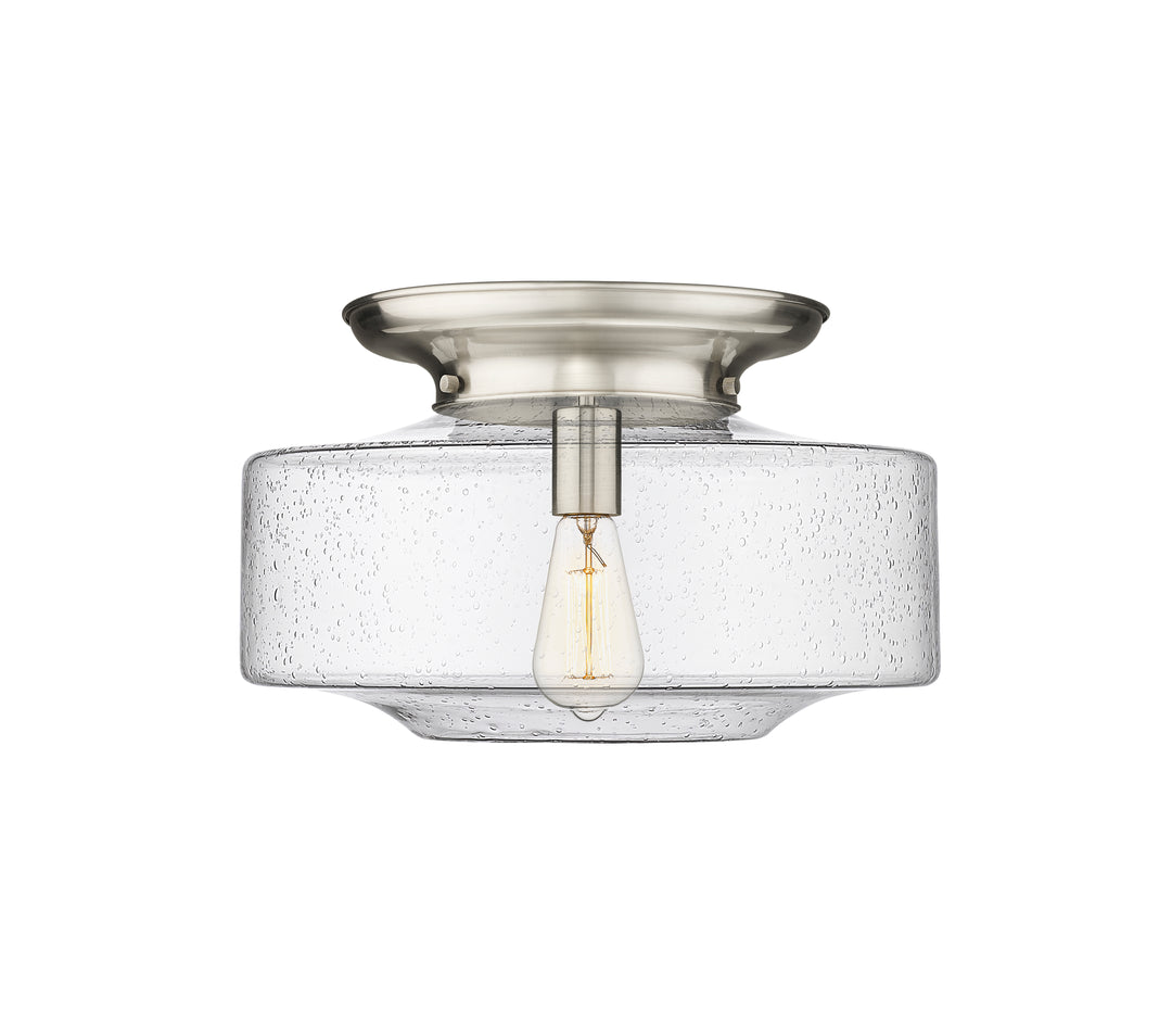 Innovations Lighting Bridgeton 16" Flush Mount Ceiling Flush Mounts Innovations Lighting Satin Nickel Seedy ; Glass Type: Seedy 