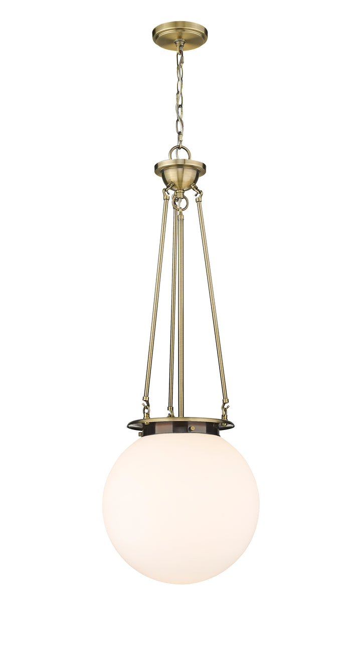 Innovations Lighting Beacon 14" Pendant - Antique Brass Pendants Innovations Lighting Matte White ; Glass Type: Frosted  