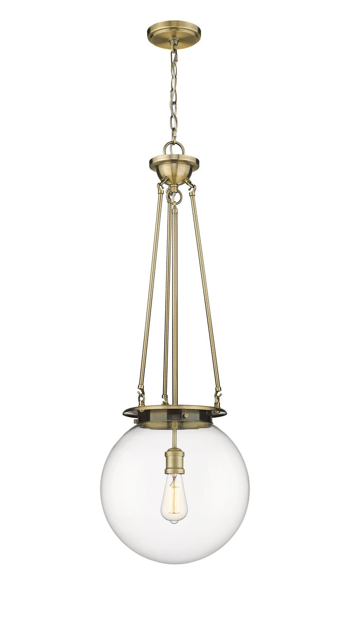 Innovations Lighting Beacon 14" Pendant - Antique Brass Pendants Innovations Lighting Clear ; Glass Type: Transparent  