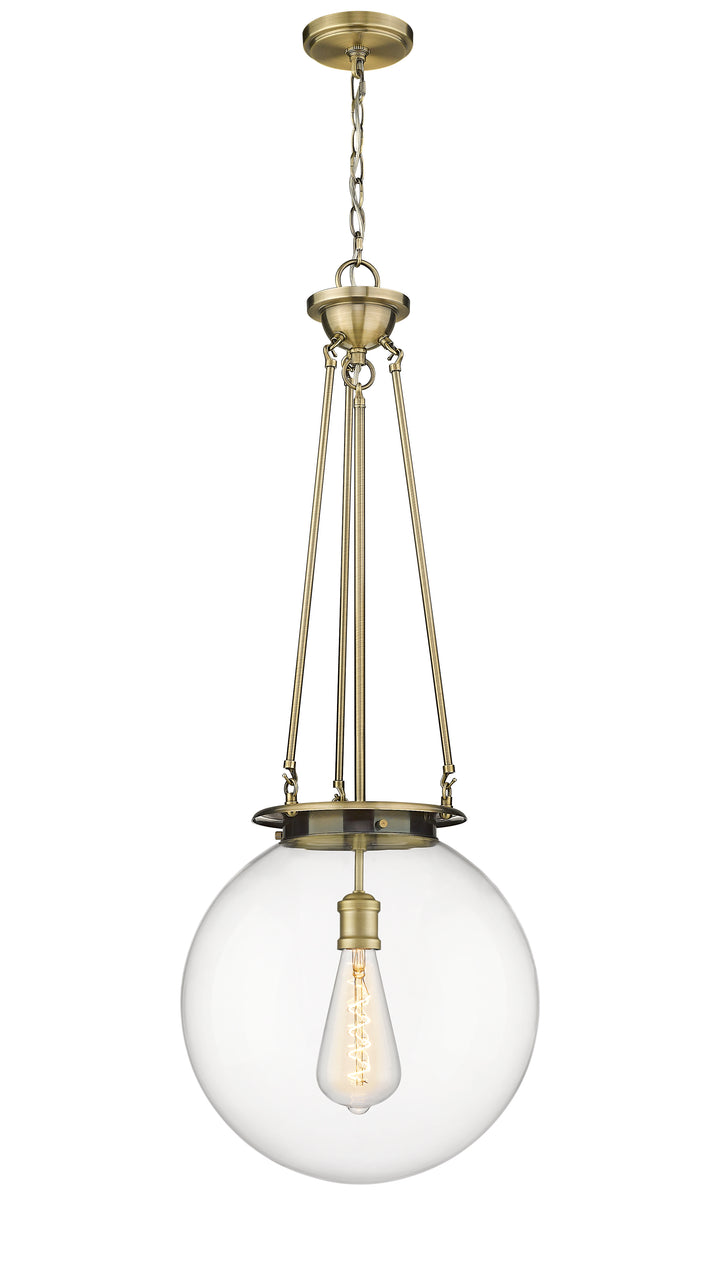 Innovations Lighting Beacon 16" Pendant - Antique Brass Pendants Innovations Lighting Clear ; Glass Type: Transparent  