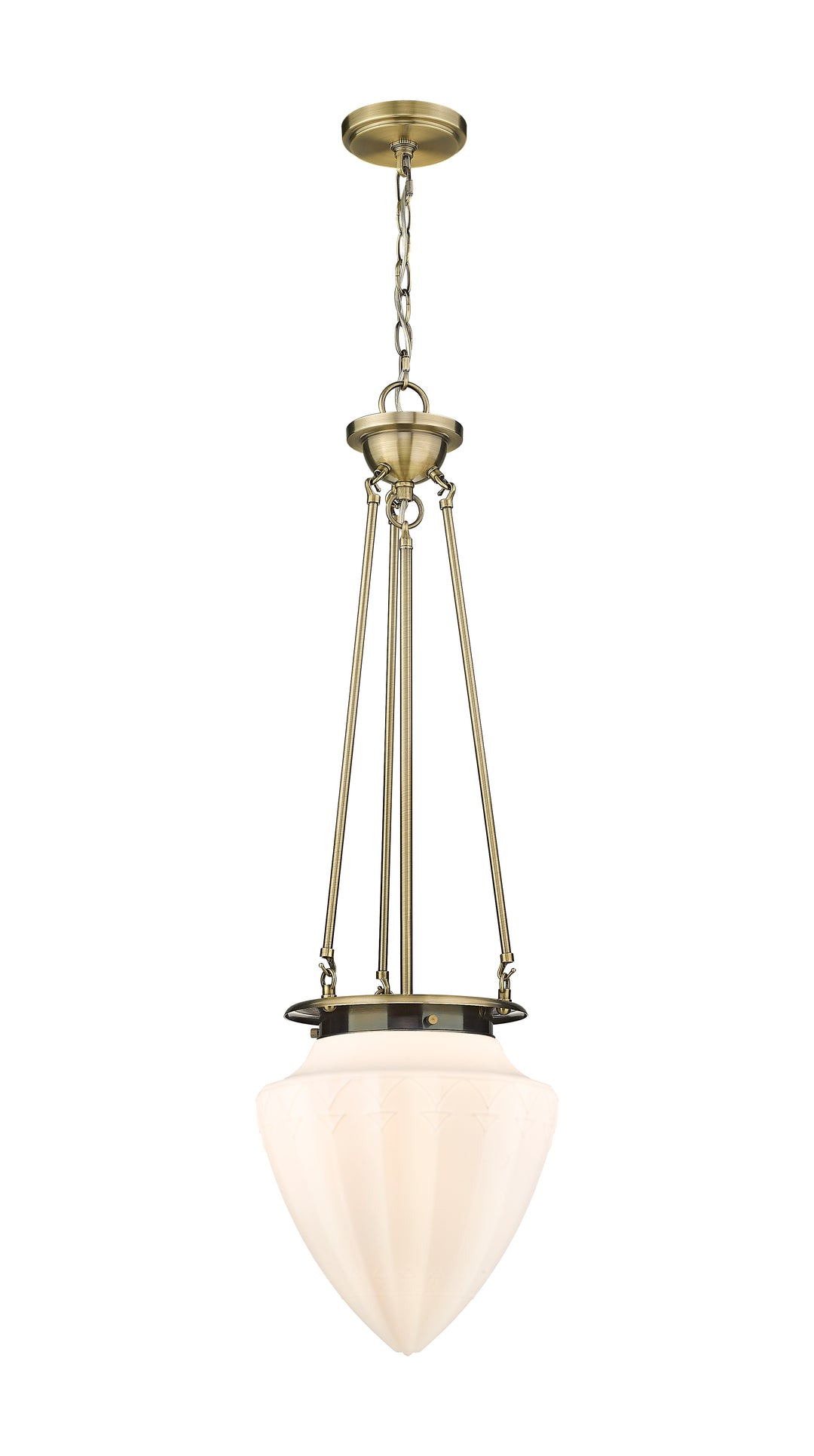 Innovations Lighting Beacon 12" Pendant Pendants Innovations Lighting Antique Brass Matte White ; Glass Type: Frosted 