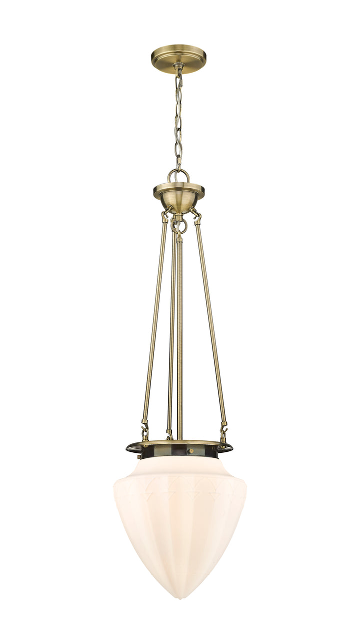 Innovations Lighting Beacon 12" Pendant Pendants Innovations Lighting Antique Brass Matte White ; Glass Type: Frosted 