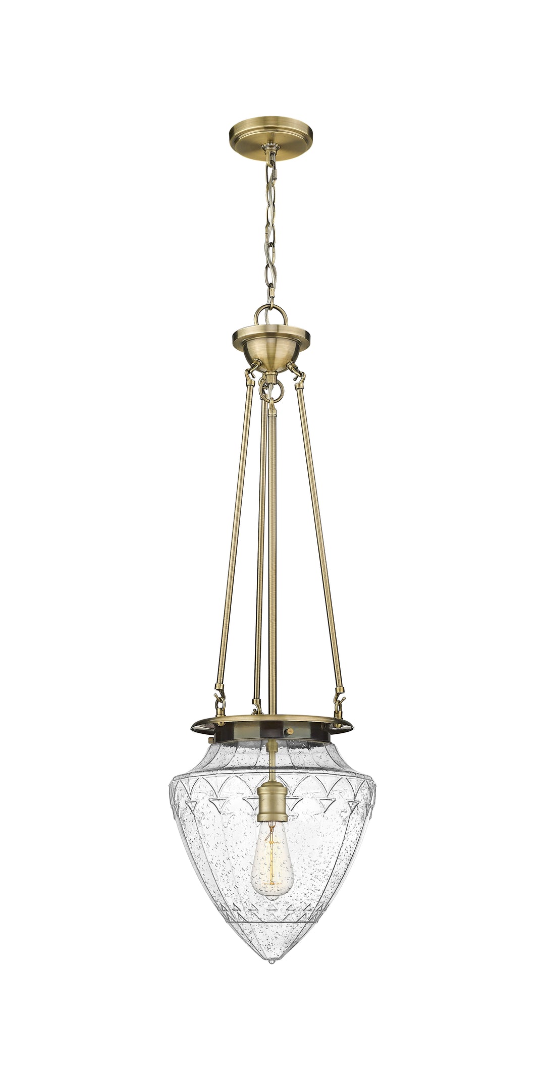 Innovations Lighting Beacon 12" Pendant Pendants Innovations Lighting Antique Brass Seedy ; Glass Type: Seeded 