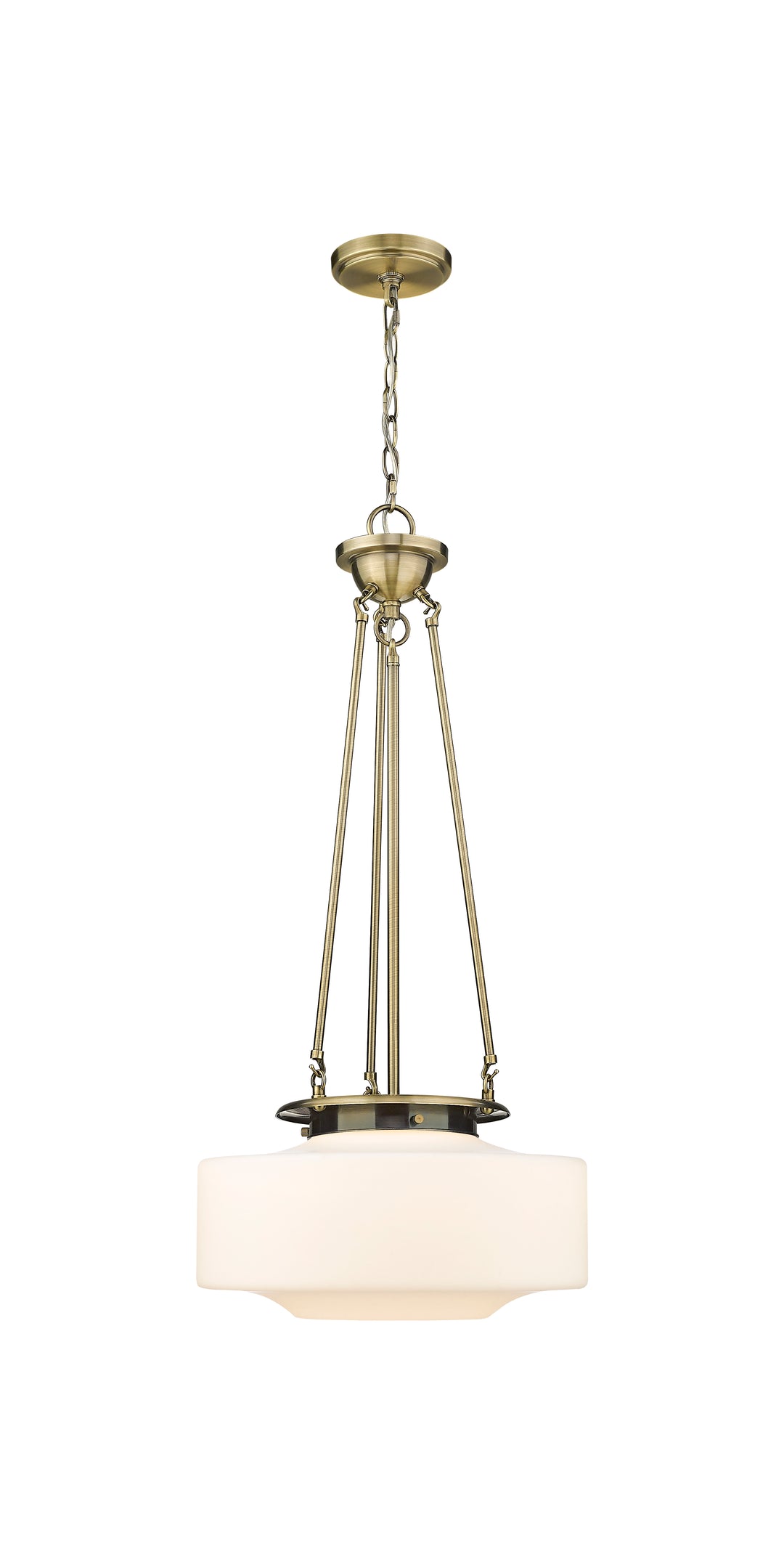 Innovations Lighting Bridgeton 16" Pendant Pendants Innovations Lighting Antique Brass Matte White ; Glass Type: Frosted 