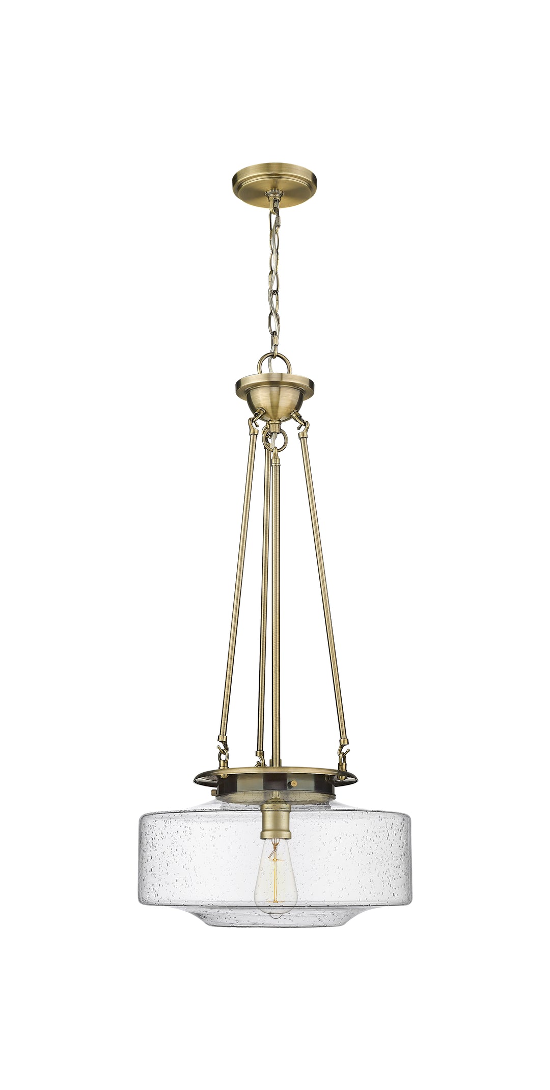 Innovations Lighting Bridgeton 16" Pendant Pendants Innovations Lighting Antique Brass Seedy ; Glass Type: Seeded 