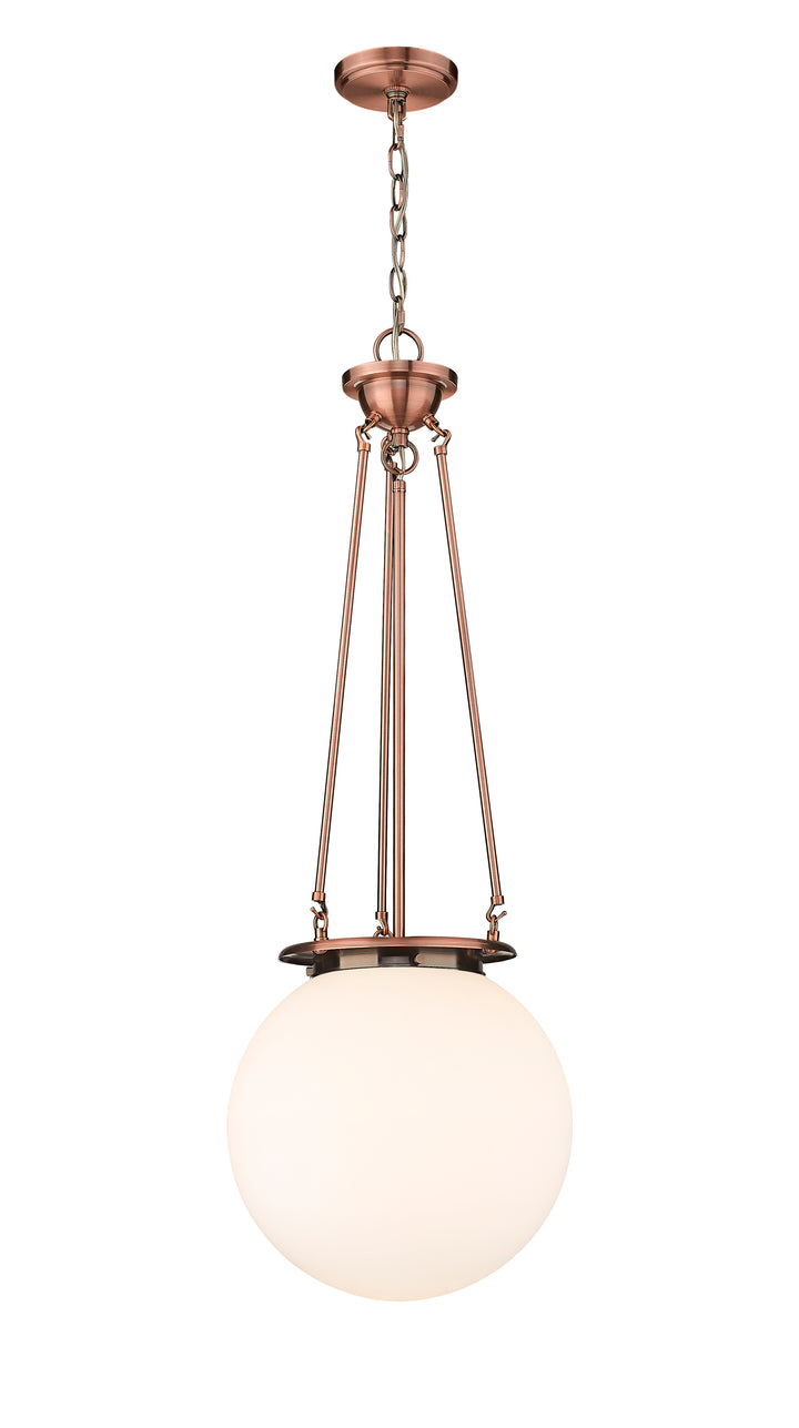 Innovations Lighting Beacon 14" Pendant - Antique Copper Pendants Innovations Lighting Matte White ; Glass Type: Frosted  