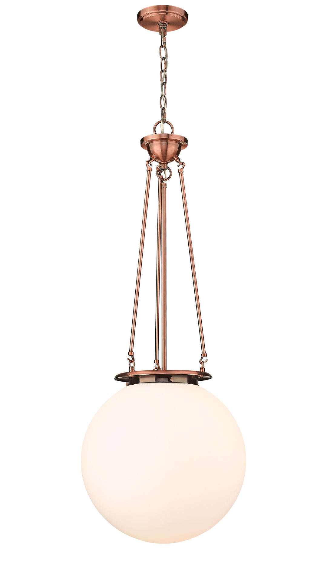 Innovations Lighting Beacon 16" Pendant - Antique Copper Pendants Innovations Lighting Matte White ; Glass Type: Frosted  