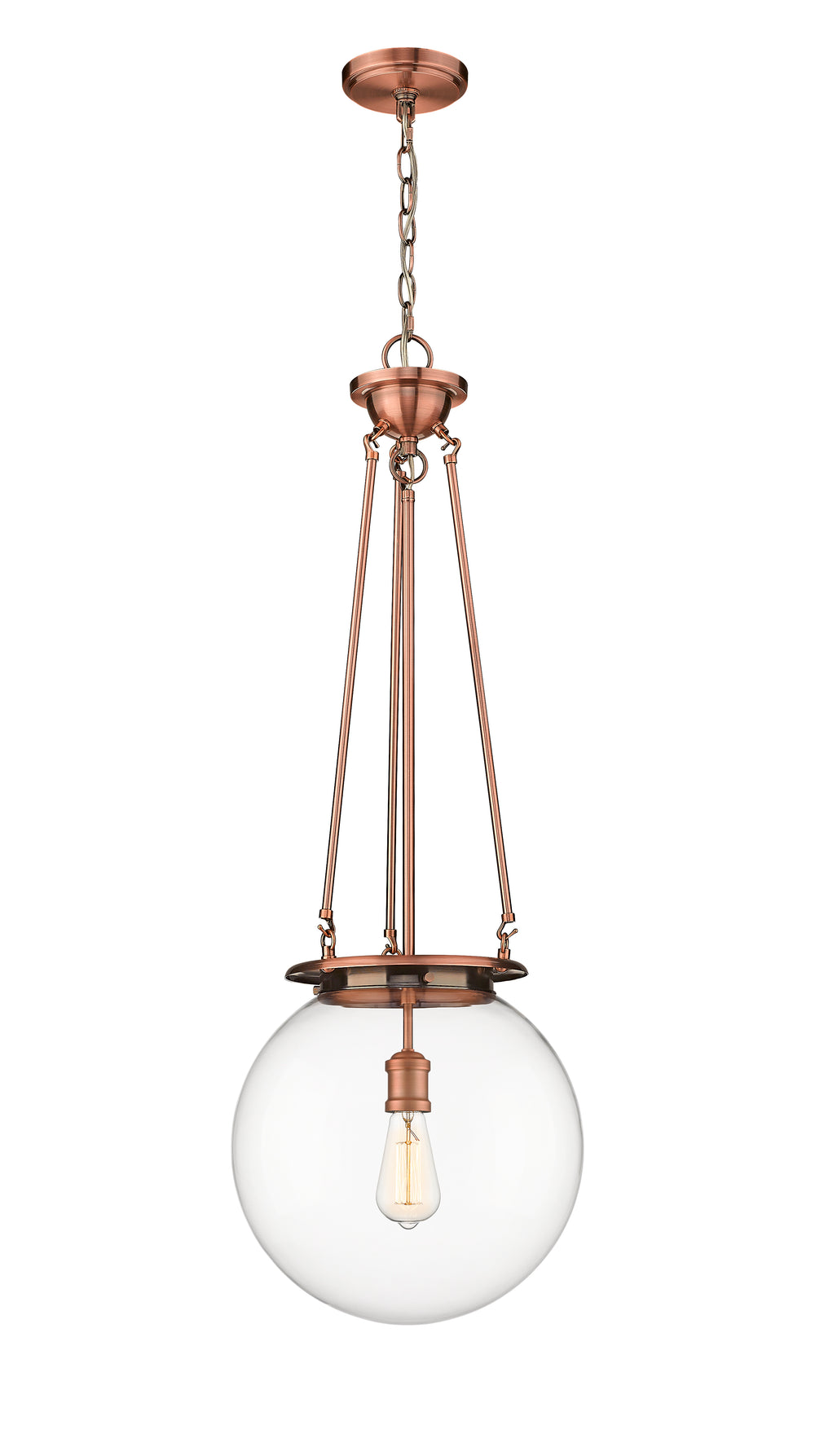 Innovations Lighting Beacon 14" Pendant - Antique Copper Pendants Innovations Lighting Clear ; Glass Type: Transparent  