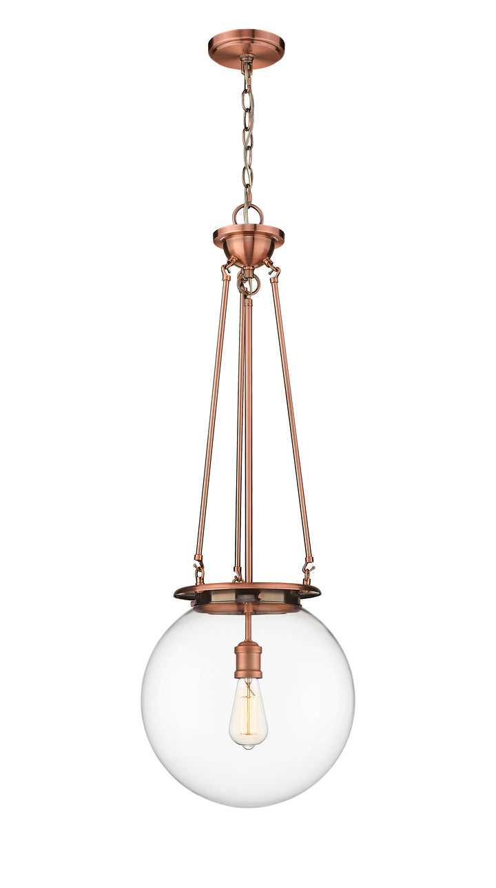 Innovations Lighting Beacon 14" Pendant - Antique Copper Pendants Innovations Lighting Clear ; Glass Type: Transparent  