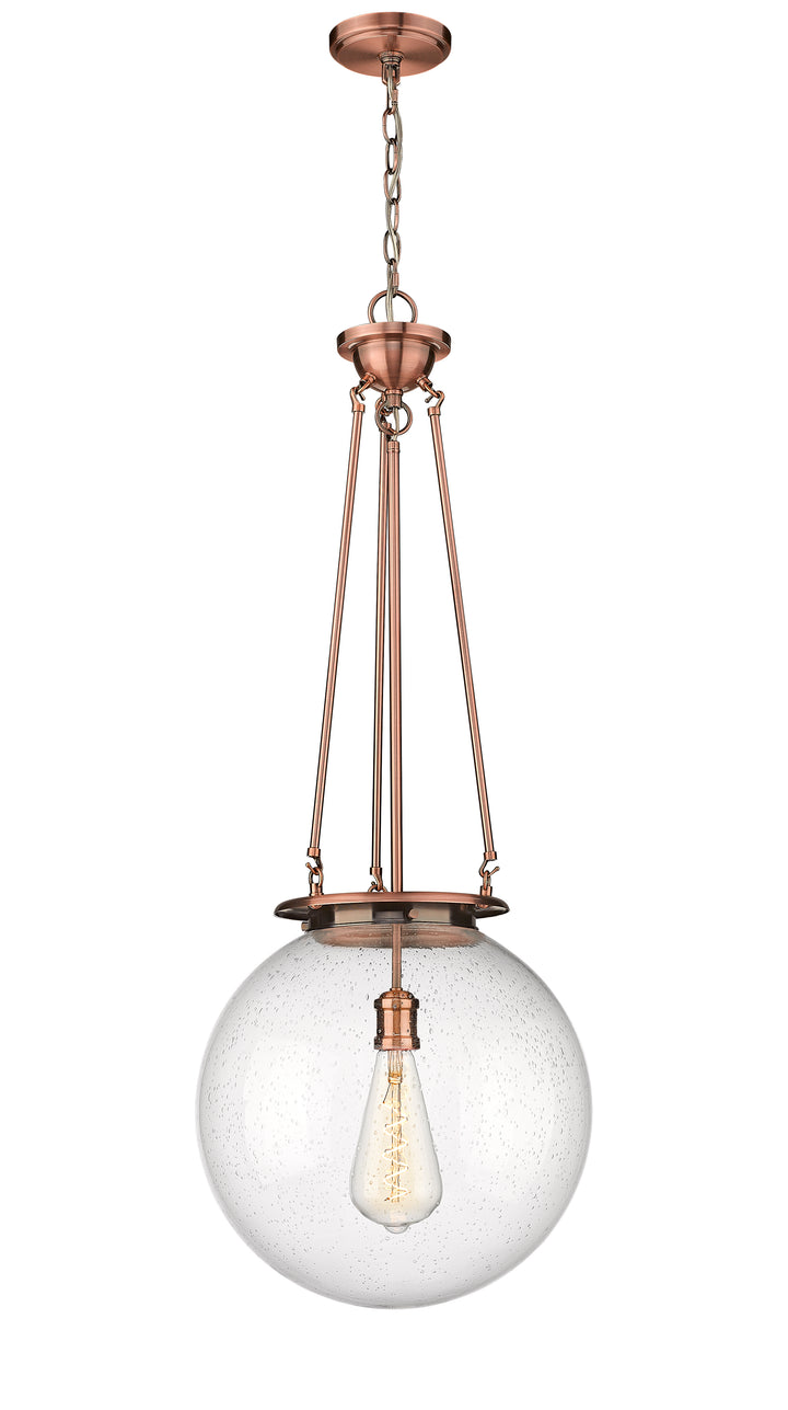 Innovations Lighting Beacon 16" Pendant - Antique Copper Pendants Innovations Lighting Seedy ; Glass Type: Seedy  