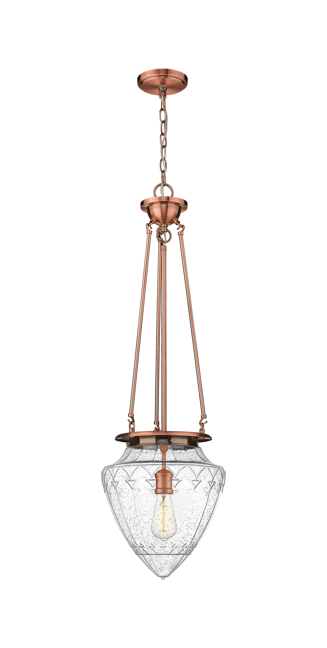 Innovations Lighting Beacon 12" Pendant Pendants Innovations Lighting Antique Copper Seedy ; Glass Type: Seeded 