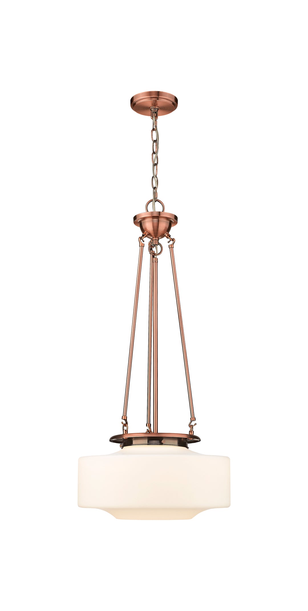 Innovations Lighting Bridgeton 16" Pendant Pendants Innovations Lighting Antique Copper Matte White ; Glass Type: Frosted 