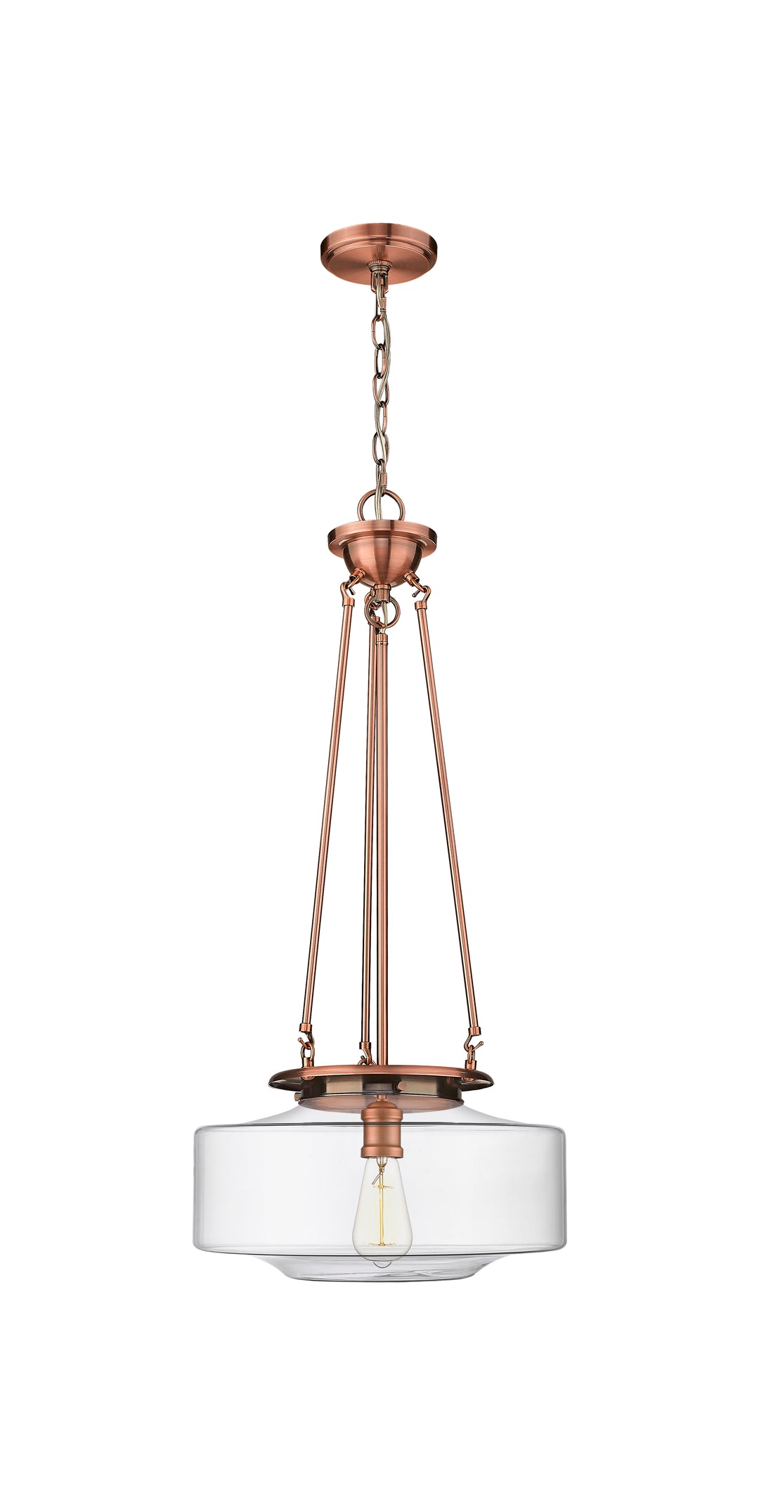 Innovations Lighting Bridgeton 16" Pendant Pendants Innovations Lighting Antique Copper Clear ; Glass Type: Transparent 