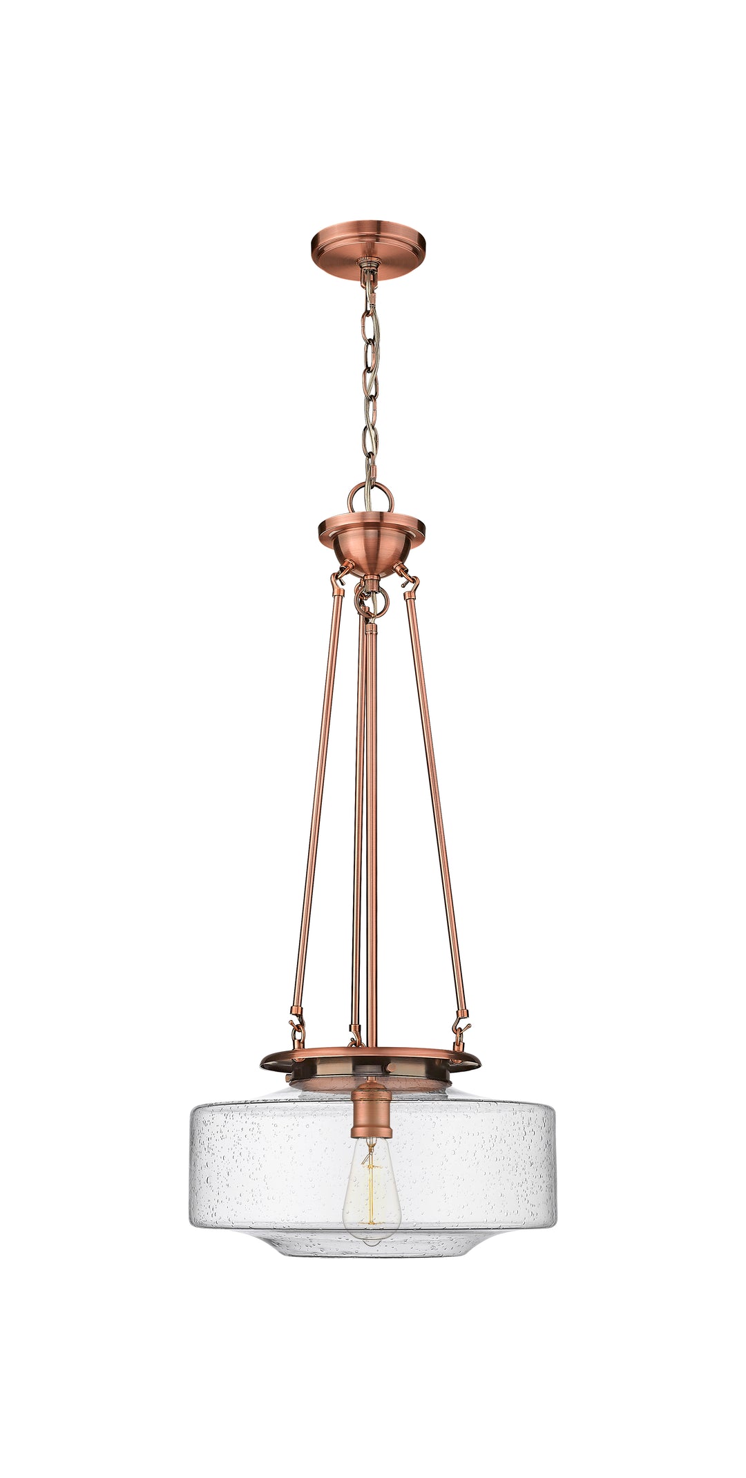 Innovations Lighting Bridgeton 16" Pendant Pendants Innovations Lighting Antique Copper Seedy ; Glass Type: Seeded 