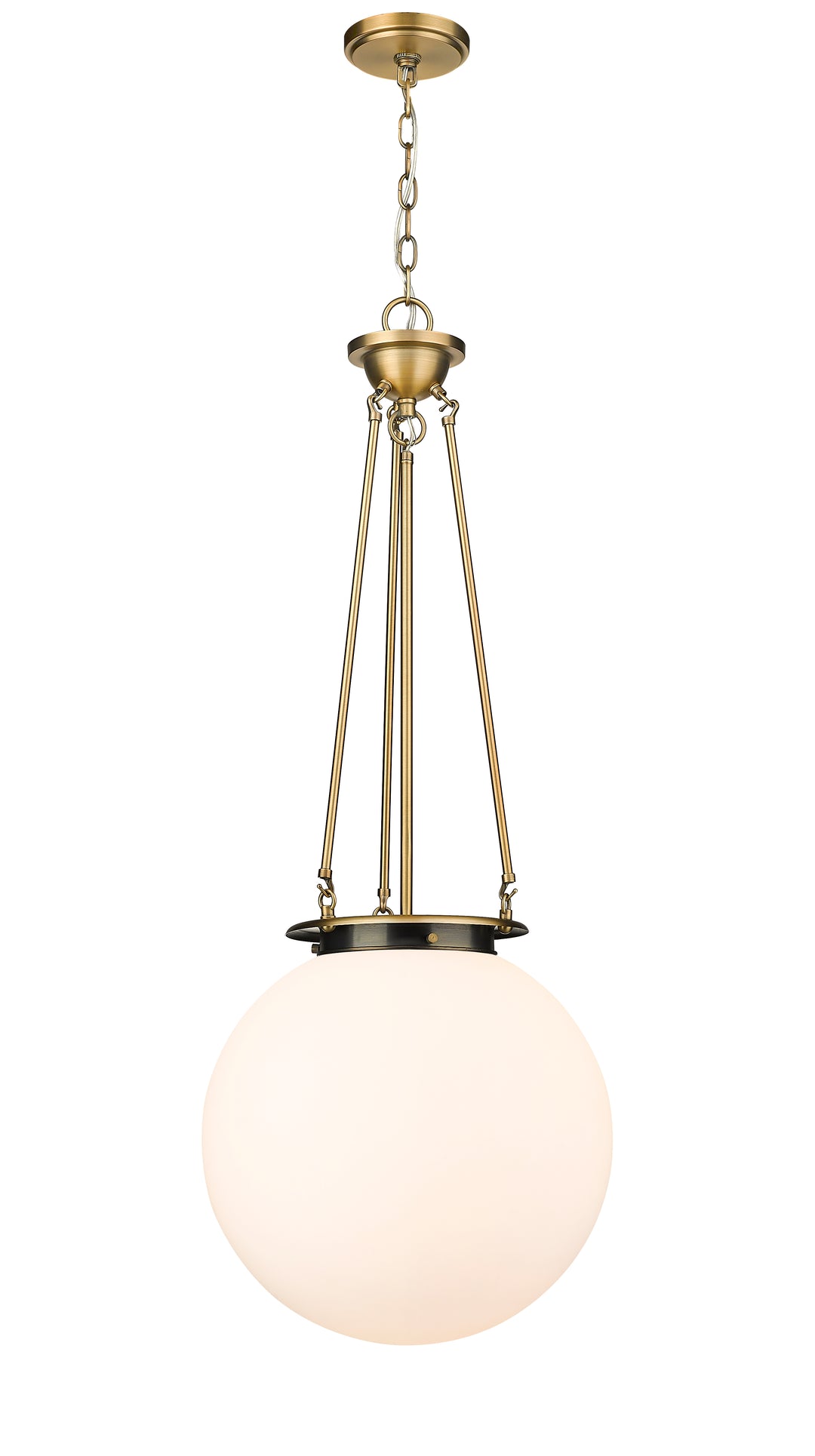 Innovations Lighting Beacon 16" Pendant - Brushed Brass Pendants Innovations Lighting Matte White ; Glass Type: Frosted  