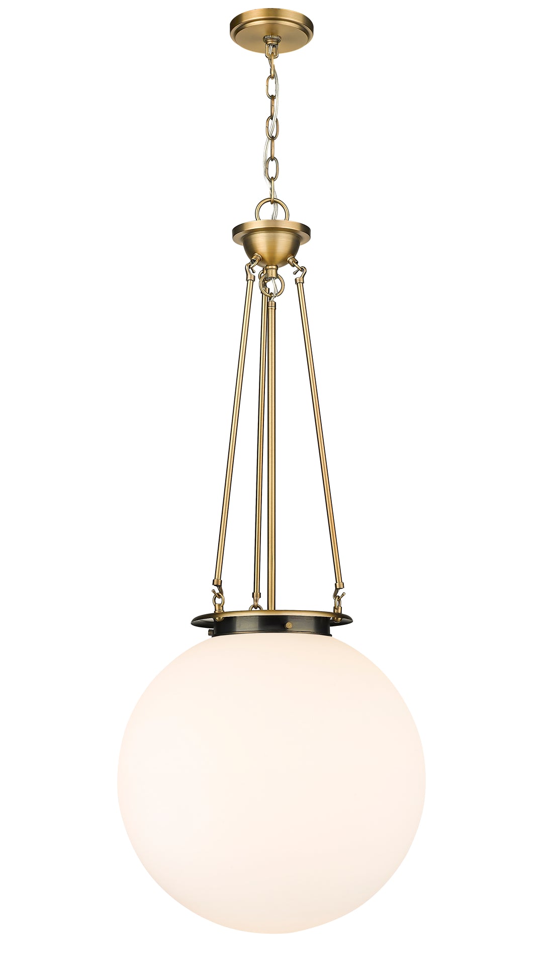 Innovations Lighting Beacon 18" Pendant - Brushed Brass Pendants Innovations Lighting Matte White ; Glass Type: Frosted  