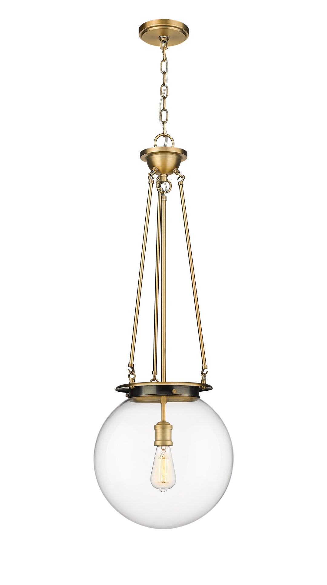 Innovations Lighting Beacon 14" Pendant - Brushed Brass Pendants Innovations Lighting Clear ; Glass Type: Transparent  