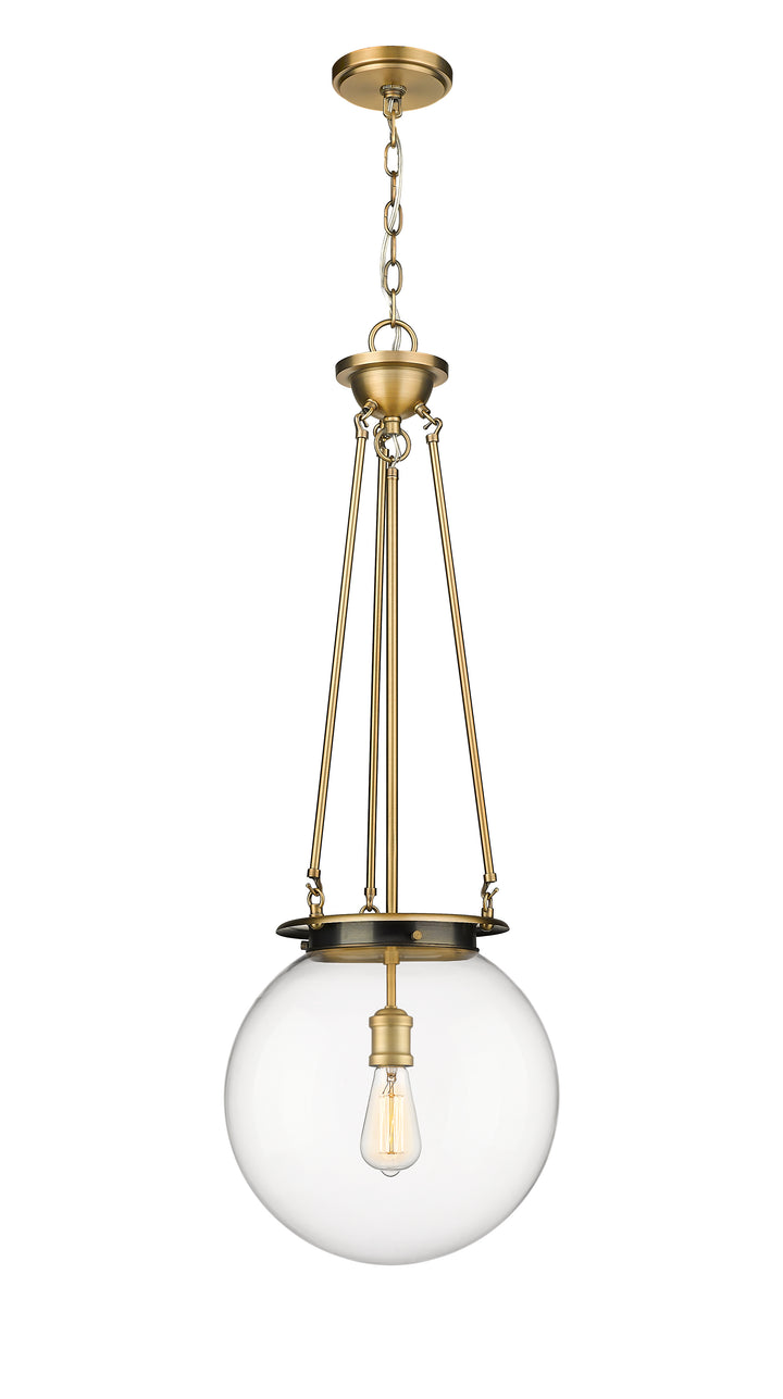 Innovations Lighting Beacon 14" Pendant - Brushed Brass Pendants Innovations Lighting Clear ; Glass Type: Transparent  