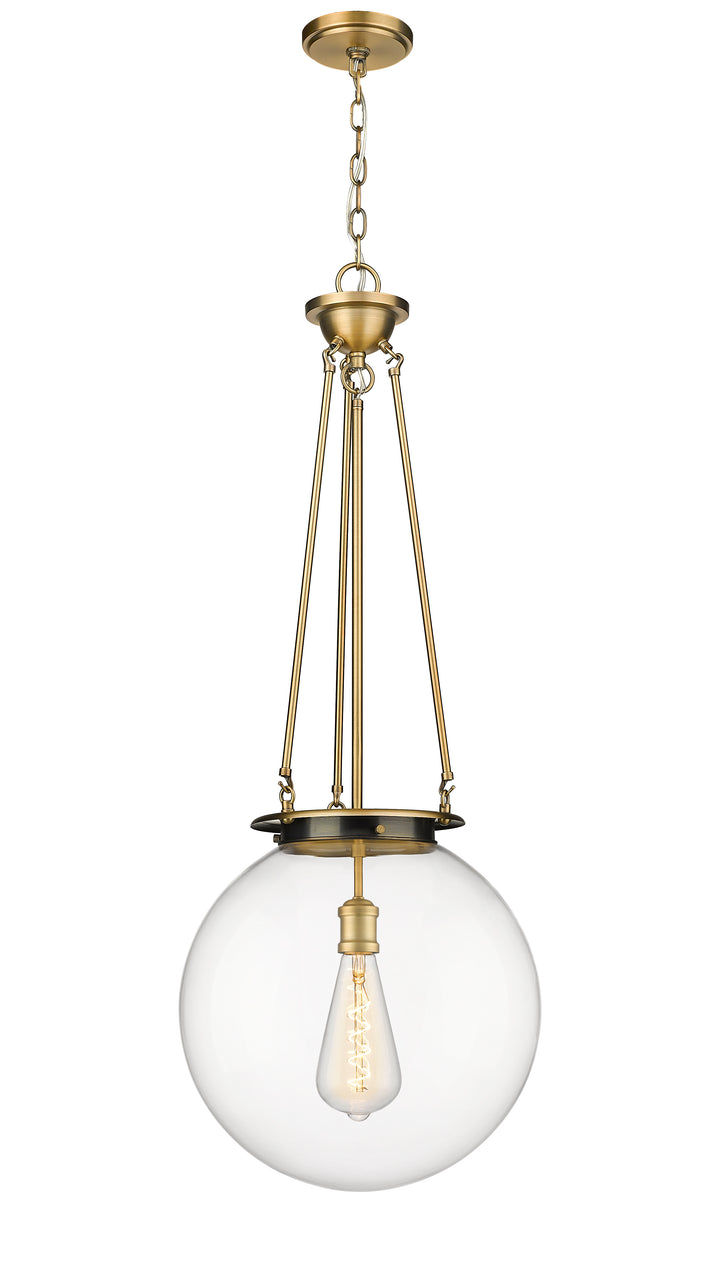 Innovations Lighting Beacon 16" Pendant - Brushed Brass Pendants Innovations Lighting Clear ; Glass Type: Transparent  