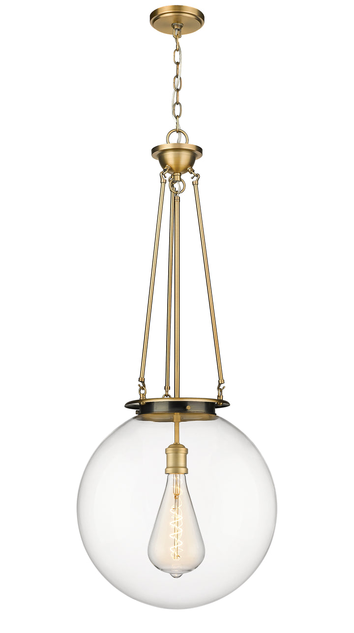 Innovations Lighting Beacon 18" Pendant - Brushed Brass Pendants Innovations Lighting Clear ; Glass Type: Transparent  