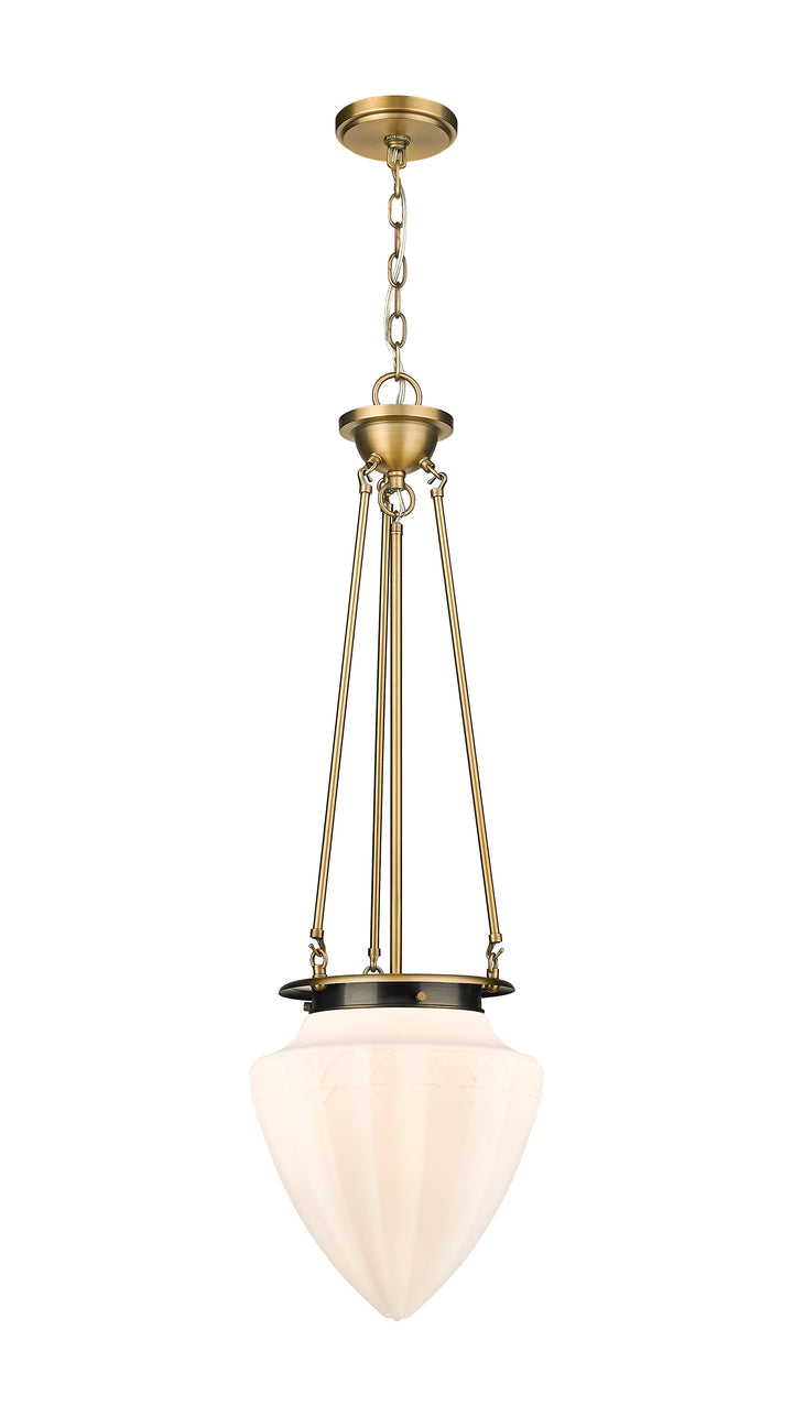 Innovations Lighting Beacon 12" Pendant Pendants Innovations Lighting Brushed Brass Matte White ; Glass Type: Frosted 