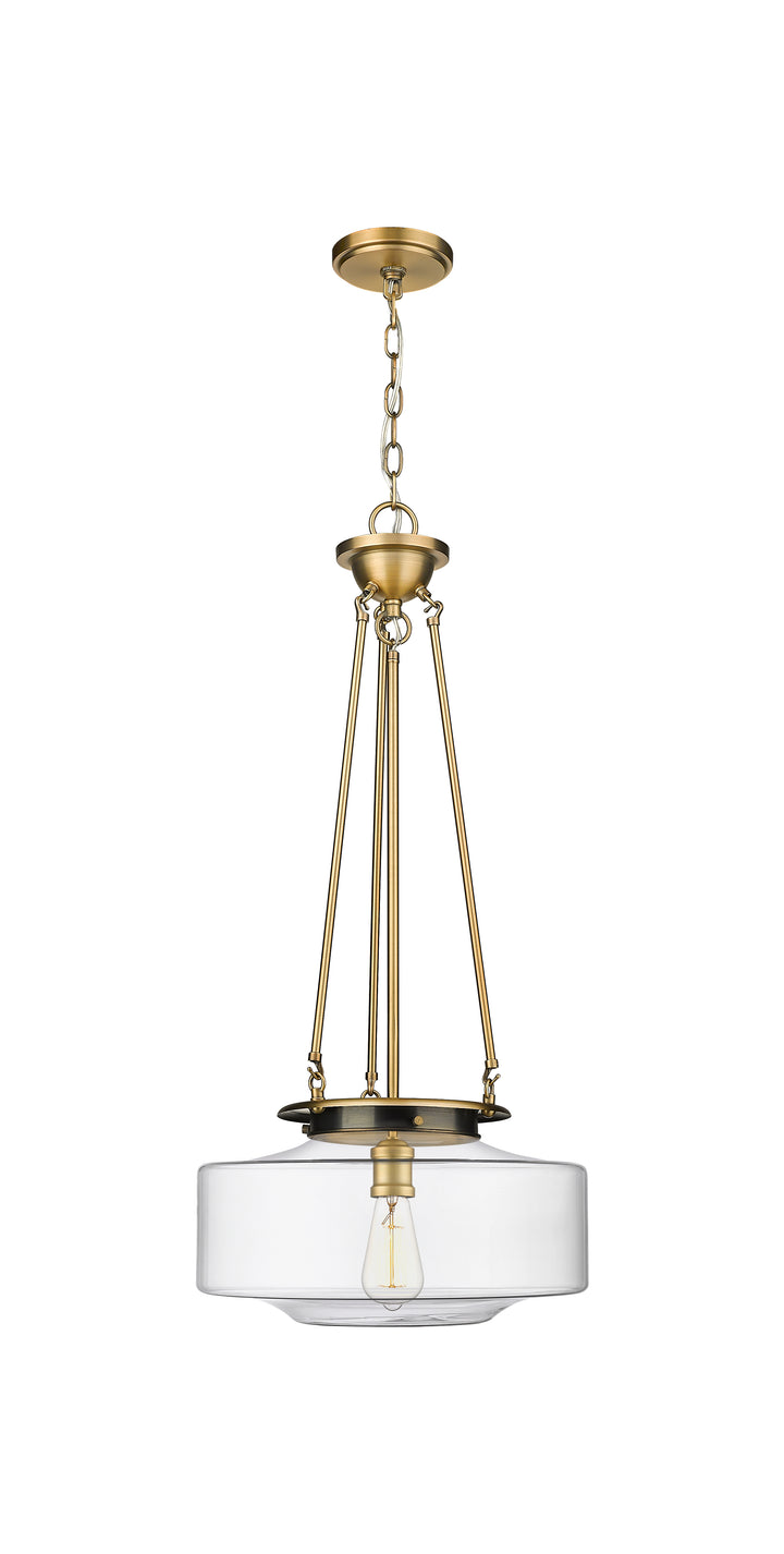 Innovations Lighting Bridgeton 16" Pendant Pendants Innovations Lighting Brushed Brass Clear ; Glass Type: Transparent 