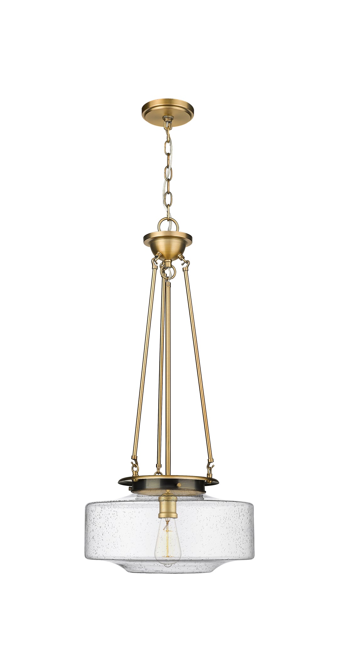 Innovations Lighting Bridgeton 16" Pendant Pendants Innovations Lighting Brushed Brass Seedy ; Glass Type: Seeded 