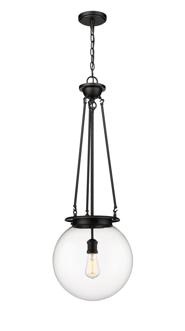 Innovations Lighting Beacon 14" Pendant - Matte Black Pendants Innovations Lighting Clear ; Glass Type: Transparent  