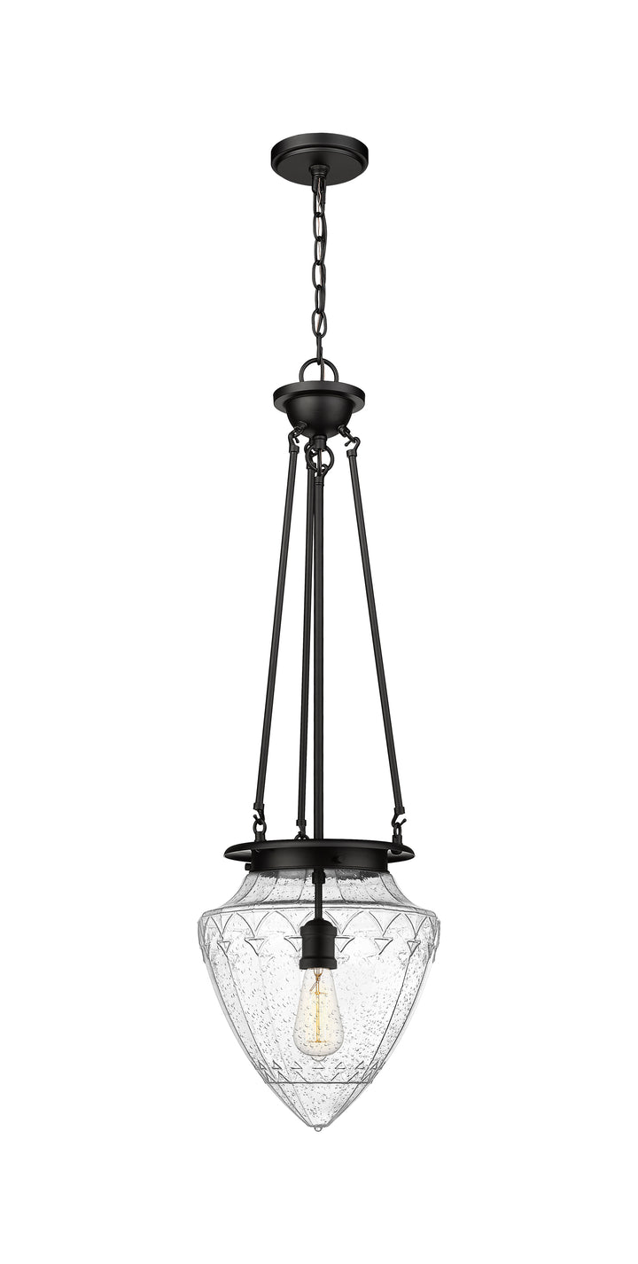 Innovations Lighting Beacon 12" Pendant Pendants Innovations Lighting Matte Black Seedy ; Glass Type: Seeded 