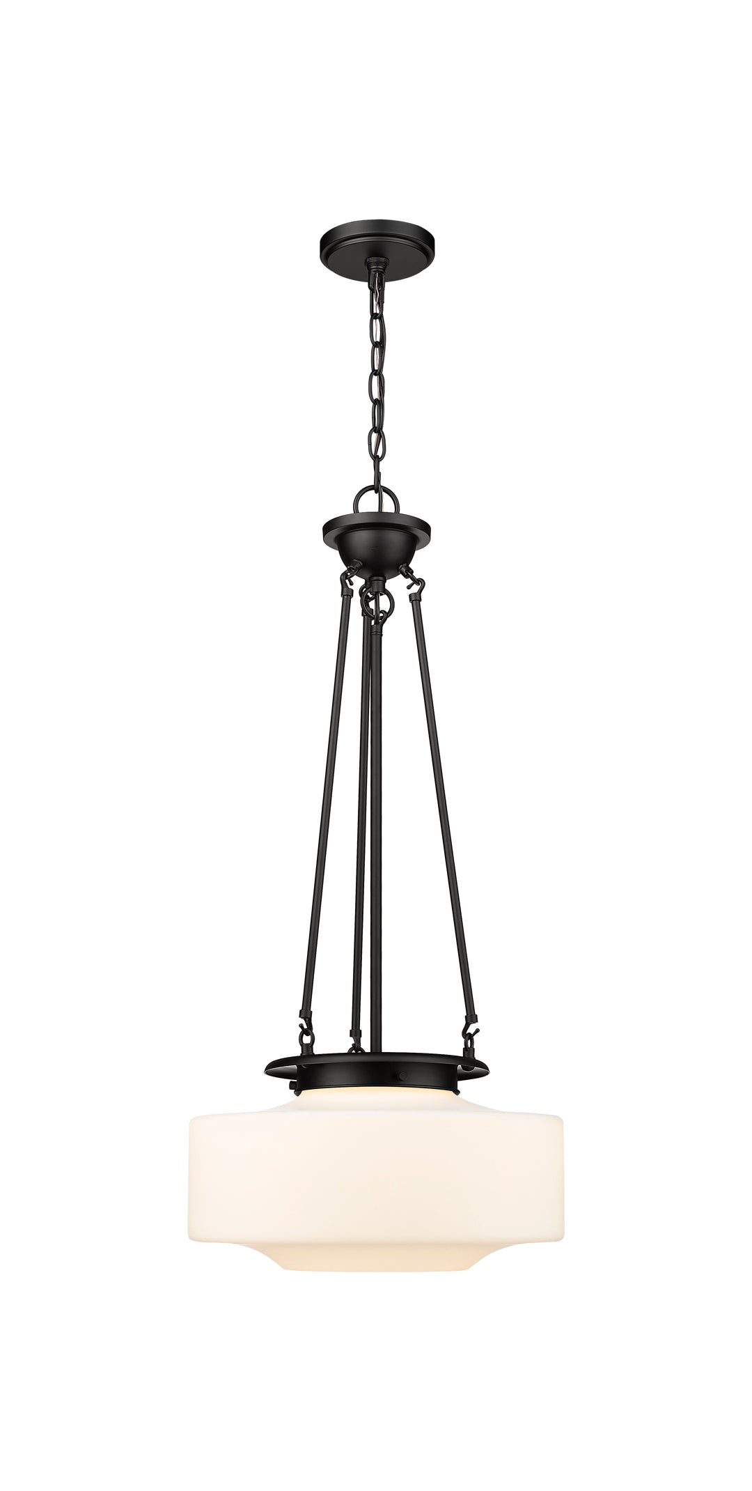 Innovations Lighting Bridgeton 16" Pendant Pendants Innovations Lighting Matte Black Matte White ; Glass Type: Frosted 