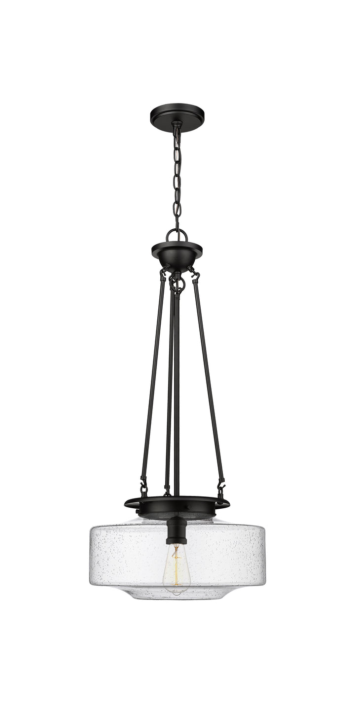 Innovations Lighting Bridgeton 16" Pendant Pendants Innovations Lighting Matte Black Seedy ; Glass Type: Seeded 