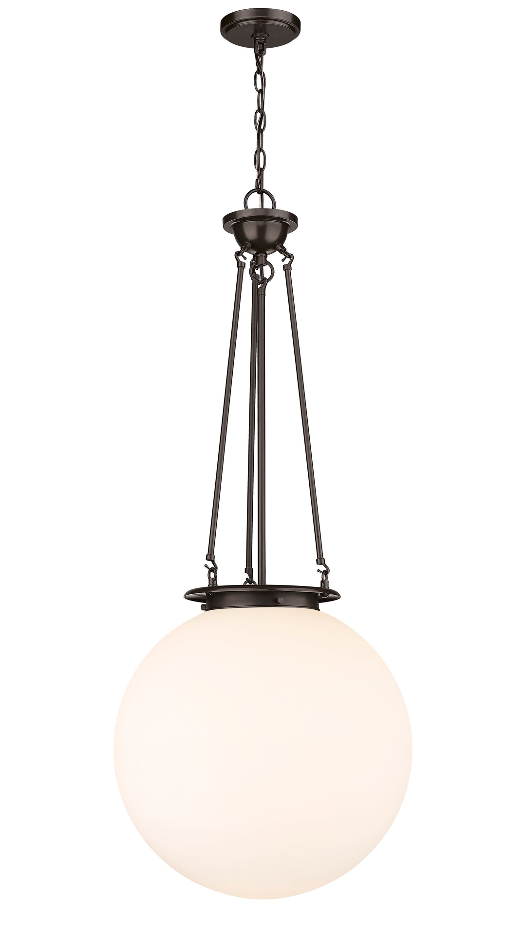 Innovations Lighting Beacon 18" Pendant - Oil Rubbed Bronze Pendants Innovations Lighting Matte White ; Glass Type: Frosted  