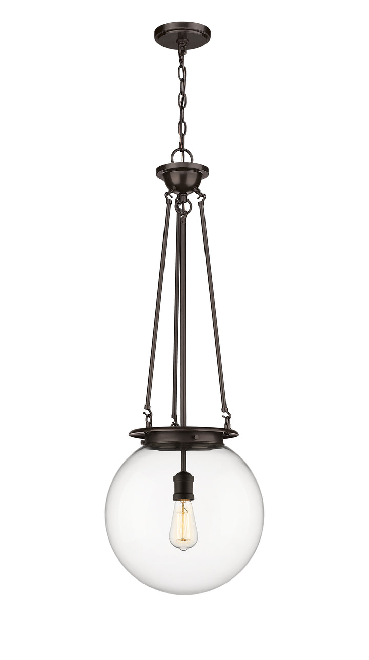 Innovations Lighting Beacon 14" Pendant - Oil Rubbed Bronze Pendants Innovations Lighting Clear ; Glass Type: Transparent  