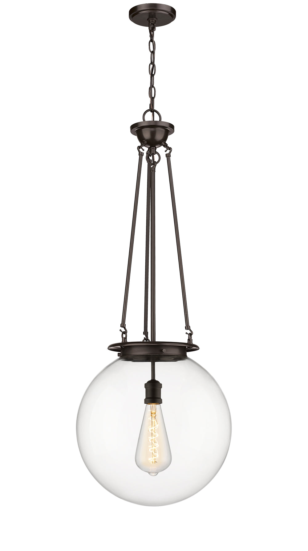 Innovations Lighting Beacon 16" Pendant - Oil Rubbed Bronze Pendants Innovations Lighting Clear ; Glass Type: Transparent  