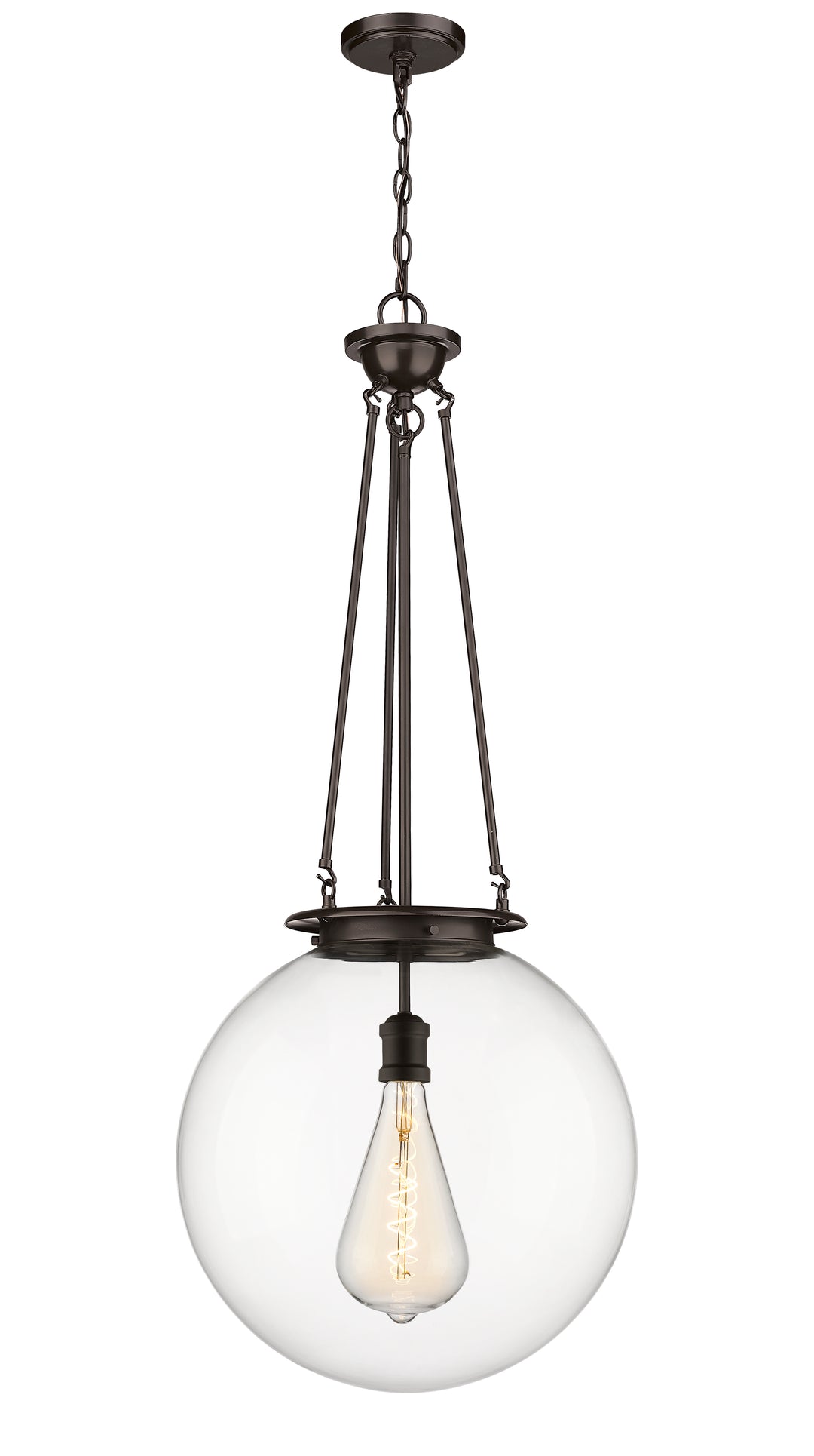 Innovations Lighting Beacon 18" Pendant - Oil Rubbed Bronze Pendants Innovations Lighting Clear ; Glass Type: Transparent  