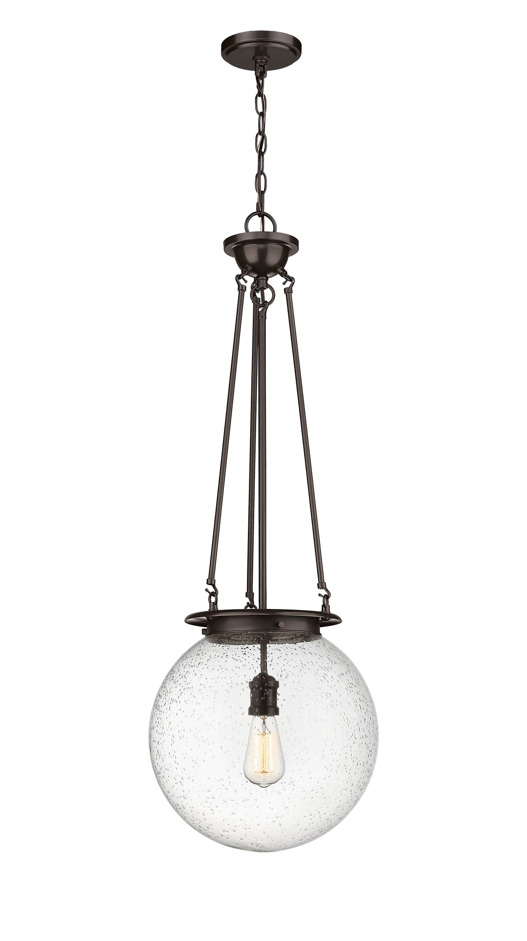 Innovations Lighting Beacon 14" Pendant - Oil Rubbed Bronze Pendants Innovations Lighting Seedy ; Glass Type: Seedy  