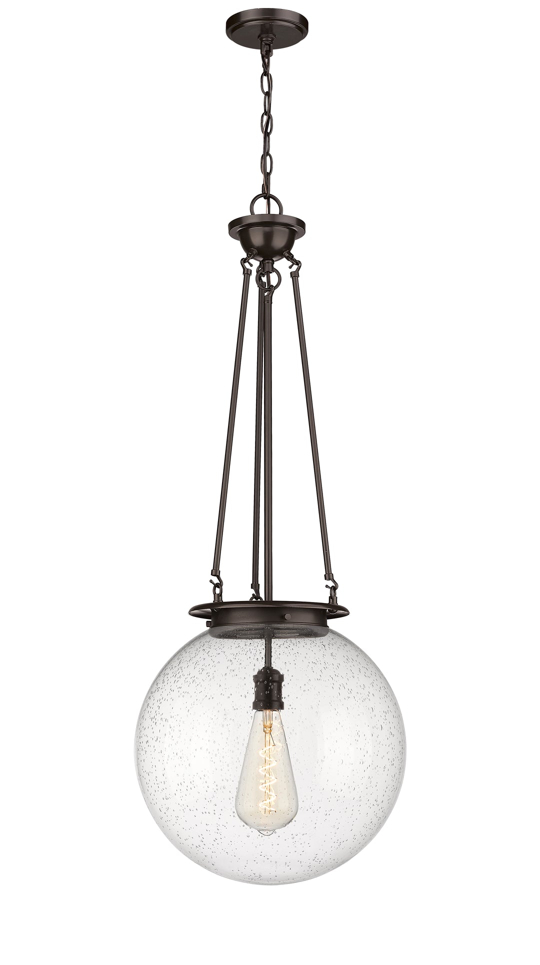 Innovations Lighting Beacon 16" Pendant - Oil Rubbed Bronze Pendants Innovations Lighting Seedy ; Glass Type: Seedy  