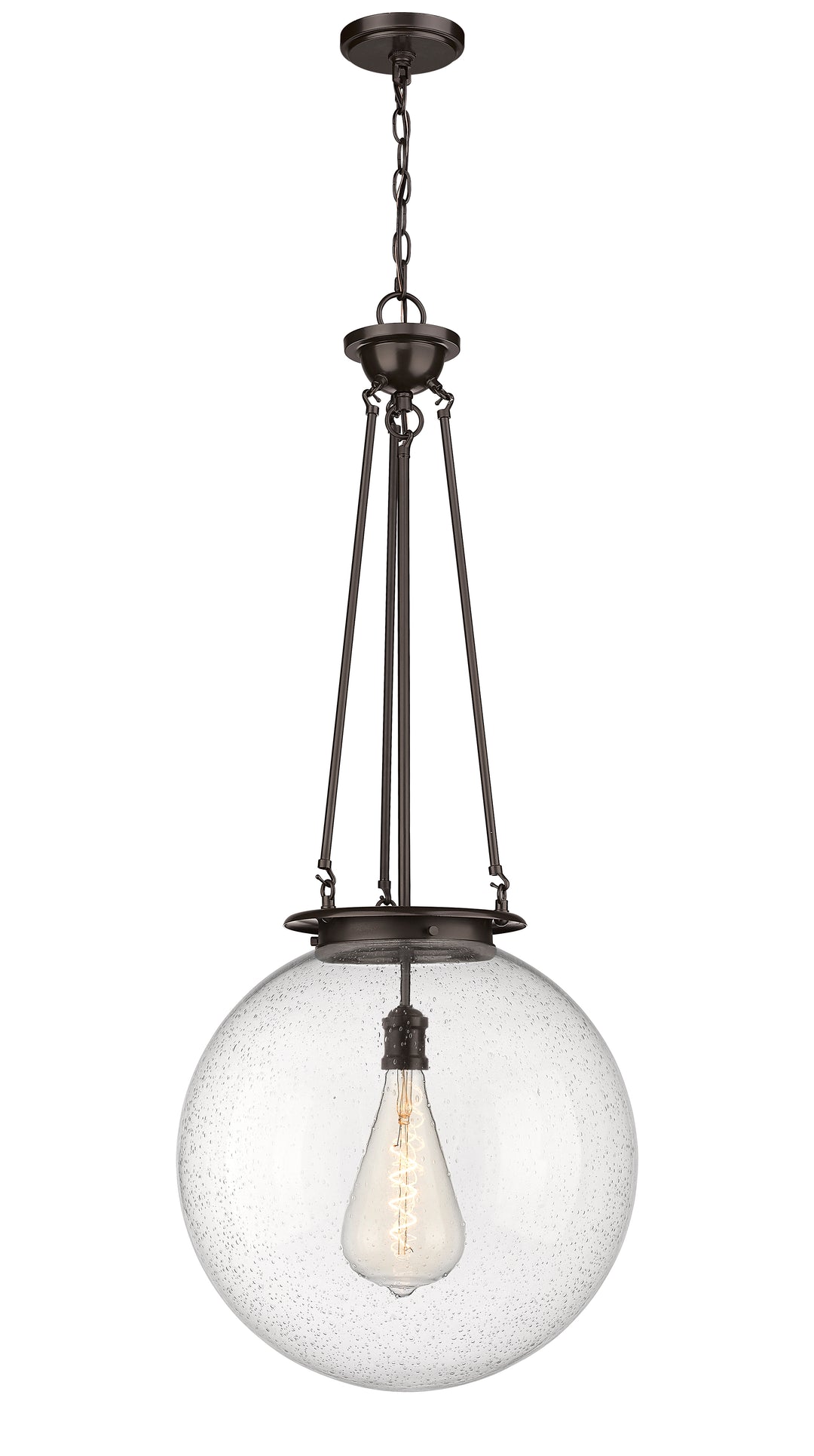 Innovations Lighting Beacon 18" Pendant - Oil Rubbed Bronze Pendants Innovations Lighting Seedy ; Glass Type: Seedy  